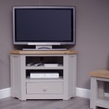 Diamond Grey Painted Corner TV Cabinet